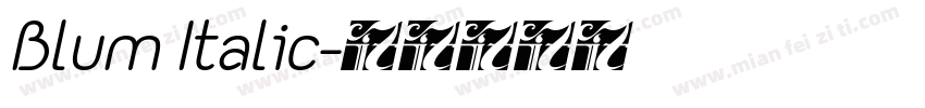 Blum Italic字体转换